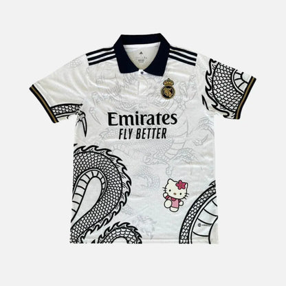 Camisa Real Madrid Hello Kitty | Edição Dragão Chinês Branca