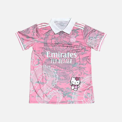 Camisa Real Madrid Hello Kitty | Edição Dragão Chinês Rosa