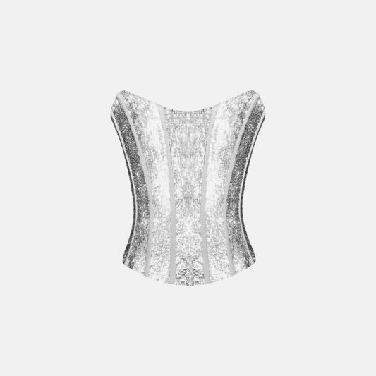 Corset Luminância Argêntea Glamour Verde